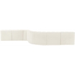 Bowery Hill Contemporary Soft Cream Velvet Modular Sectional
