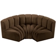 Bowery Hill Contemporary Soft Brown Velvet Modular Sectional