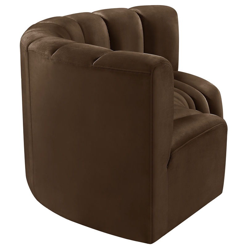 Bowery Hill Contemporary Soft Brown Velvet Modular Sectional