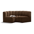 Bowery Hill Contemporary Soft Brown Velvet Modular Sectional