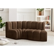 Bowery Hill Contemporary Soft Brown Velvet Modular Sectional