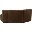 Bowery Hill Contemporary Soft Brown Velvet Modular Sectional