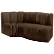 Bowery Hill Contemporary Soft Brown Velvet Modular Sectional