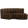 Bowery Hill Contemporary Soft Brown Velvet Modular Sectional