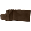 Bowery Hill Contemporary Soft Brown Velvet Modular Sectional