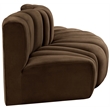 Bowery Hill Contemporary Soft Brown Velvet Modular Sectional