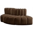 Bowery Hill Contemporary Soft Brown Velvet Modular Sectional