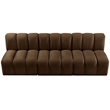 Bowery Hill Contemporary Soft Brown Velvet Modular Sectional