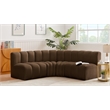 Bowery Hill Contemporary Soft Brown Velvet Modular Sectional