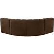 Bowery Hill Contemporary Soft Brown Velvet Modular Sectional