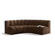 Bowery Hill Contemporary Soft Brown Velvet Modular Sectional
