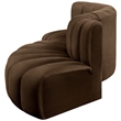Bowery Hill Contemporary Soft Brown Velvet Modular Sectional