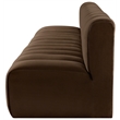 Bowery Hill Contemporary Soft Brown Velvet Modular Sectional
