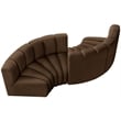 Bowery Hill Contemporary Soft Brown Velvet Modular Sectional