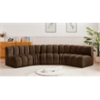 Bowery Hill Contemporary Soft Brown Velvet Modular Sectional