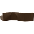 Bowery Hill Contemporary Soft Brown Velvet Modular Sectional
