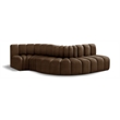 Bowery Hill Contemporary Soft Brown Velvet Modular Sectional