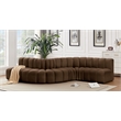 Bowery Hill Contemporary Soft Brown Velvet Modular Sectional
