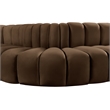 Bowery Hill Contemporary Soft Brown Velvet Modular Sectional