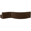 Bowery Hill Contemporary Soft Brown Velvet Modular Sectional