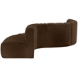 Bowery Hill Contemporary Soft Brown Velvet Modular Sectional