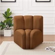 Bowery Hill Contemporary Deep Channel Tufted Soft Saddle Velvet Curved Corner