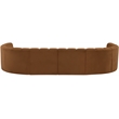 Bowery Hill Contemporary Soft Saddle Velvet Modular Sectional
