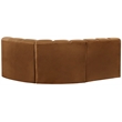 Bowery Hill Contemporary Soft Saddle Velvet Modular Sectional