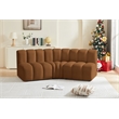 Bowery Hill Contemporary Soft Saddle Velvet Modular Sectional