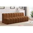 Bowery Hill Contemporary Soft Saddle Velvet Modular Sectional