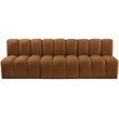 Bowery Hill Contemporary Soft Saddle Velvet Modular Sectional