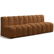 Bowery Hill Contemporary Soft Saddle Velvet Modular Sectional