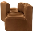 Bowery Hill Contemporary Soft Saddle Velvet Modular Sectional