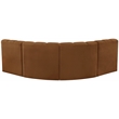 Bowery Hill Contemporary Soft Saddle Velvet Modular Sectional
