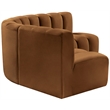 Bowery Hill Contemporary Soft Saddle Velvet Modular Sectional