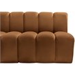 Bowery Hill Contemporary Soft Saddle Velvet Modular Sectional