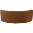 Bowery Hill Contemporary Soft Saddle Velvet Modular Sectional
