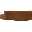 Bowery Hill Contemporary Soft Saddle Velvet Modular Sectional