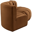 Bowery Hill Contemporary Soft Saddle Velvet Modular Sectional