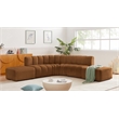 Bowery Hill Contemporary Soft Saddle Velvet Modular Sectional