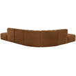 Bowery Hill Contemporary Soft Saddle Velvet Modular Sectional