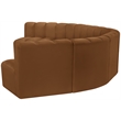 Bowery Hill Contemporary Soft Saddle Velvet Modular Sectional
