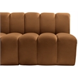 Bowery Hill Contemporary Soft Saddle Velvet Modular Sectional