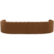 Bowery Hill Contemporary Soft Saddle Velvet Modular Sectional