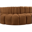 Bowery Hill Contemporary Soft Saddle Velvet Modular Sectional