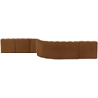 Bowery Hill Contemporary Soft Saddle Velvet Modular Sectional