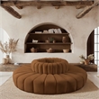Bowery Hill Contemporary Soft Saddle Velvet Modular Sectional