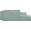 Bowery Hill Contemporary Mint Green Vegan Leather Modular Sectional
