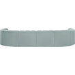 Bowery Hill Contemporary Mint Green Vegan Leather Modular Sectional