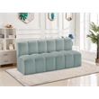 Bowery Hill Contemporary Mint Green Vegan Leather Modular Sectional